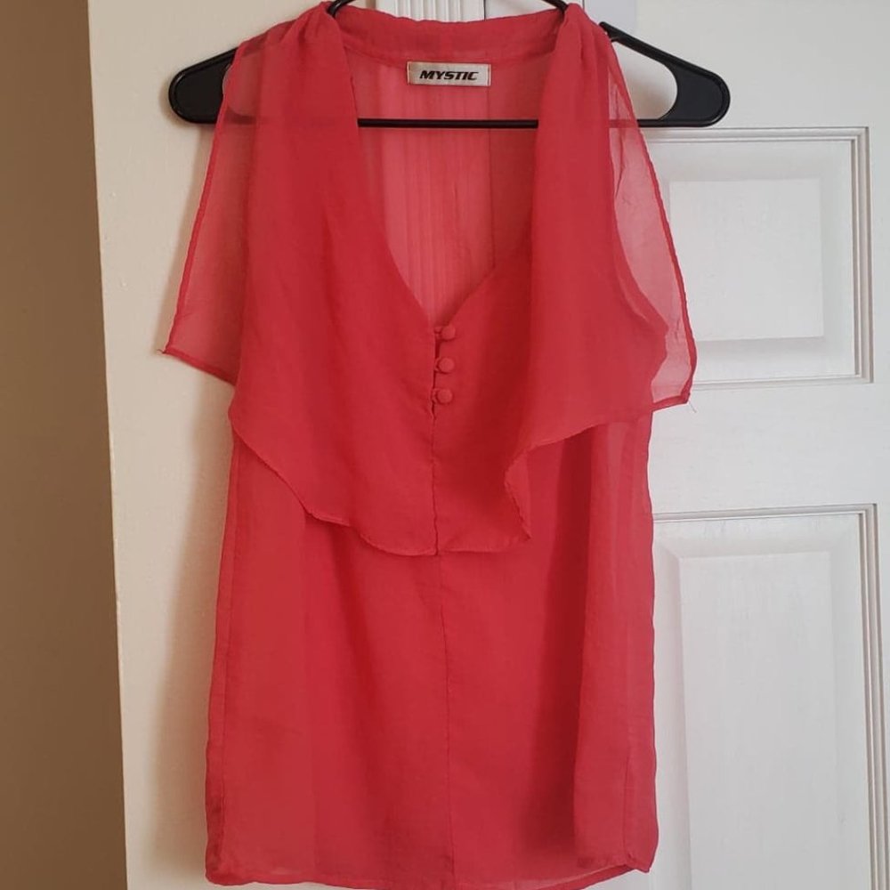 Coral blouse